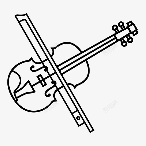 小提琴乐器音乐svg_新图网 https://ixintu.com 小提琴 乐器 音乐 管弦乐队 歌曲 弦乐 家族