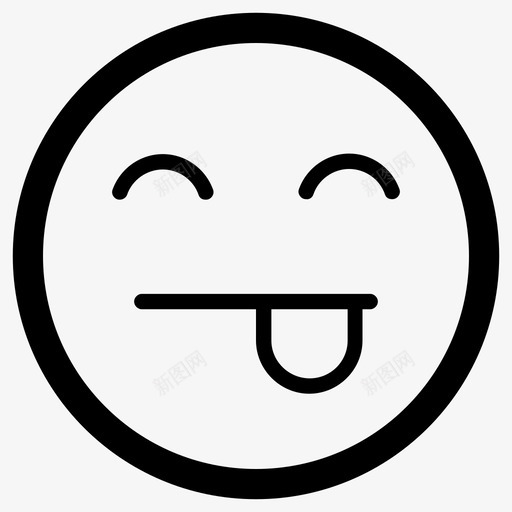 吐舌头表情符号快乐svg_新图网 https://ixintu.com 表情 符号 舌头 快乐 微笑
