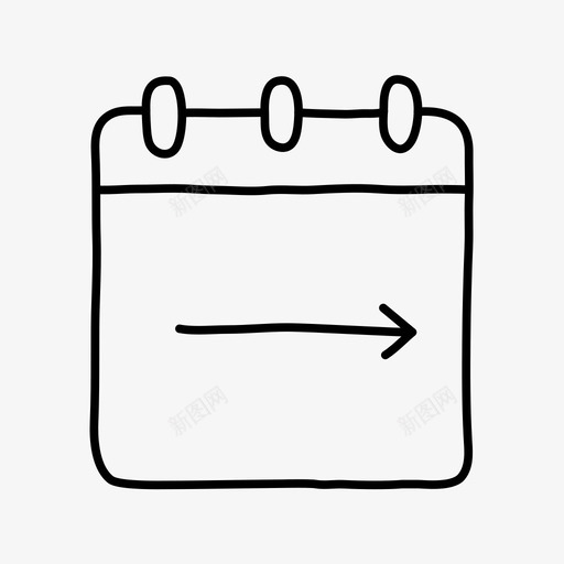 右箭头记事本移动笔记本svg_新图网 https://ixintu.com 箭头 记事本 移动 笔记本 笔记