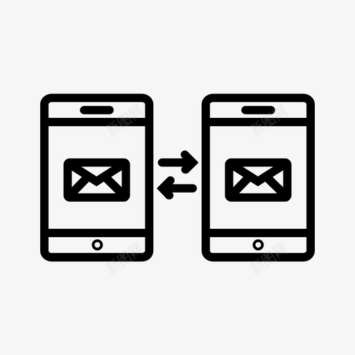 移动通信聊天会话svg_新图网 https://ixintu.com 移动通信 网络 聊天 会话 短信服务 短信 通信