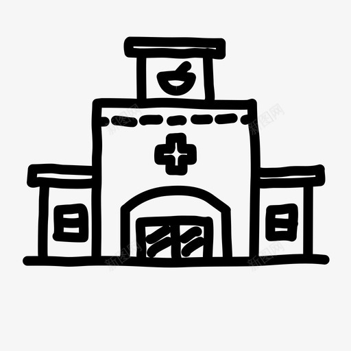 药房建筑手绘svg_新图网 https://ixintu.com 建筑 药房 手绘 药物 制药