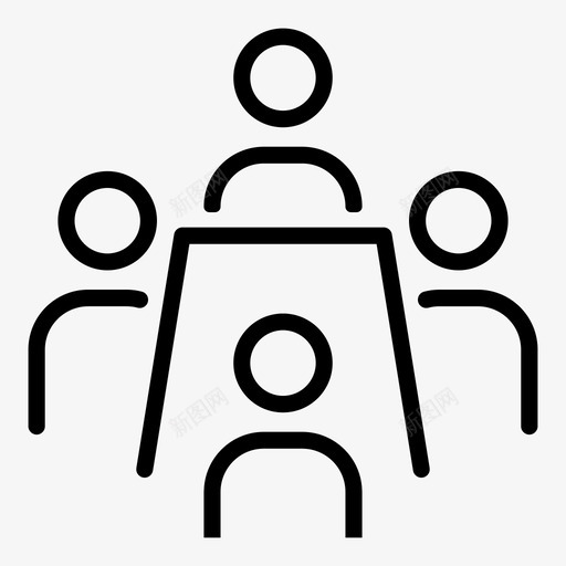 商务会议会议桌服务svg_新图网 https://ixintu.com 商务会议 会议桌 服务