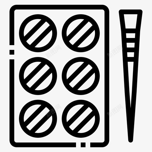 水彩画笔油漆svg_新图网 https://ixintu.com 水彩 水彩画 画笔 油漆 样品 摄影师 设计师 小工 工具