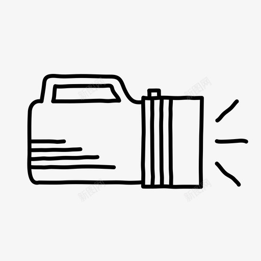手电筒素描野营户外svg_新图网 https://ixintu.com 手电筒 素描 户外 休闲 野营
