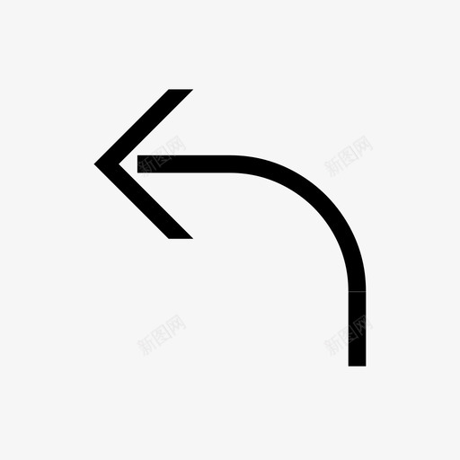 撤消逆时针向左svg_新图网 https://ixintu.com 常规 旋转 撤消 逆时针 左上 一步