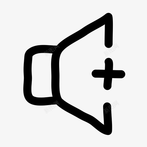 提高音量音频增加svg_新图网 https://ixintu.com 提高 音量 音频 增加 扬声器 手绘