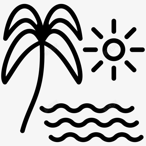 海滩度假岛屿svg_新图网 https://ixintu.com 旅行 海滩 度假 岛屿 海洋 夏天 夏天和 天和