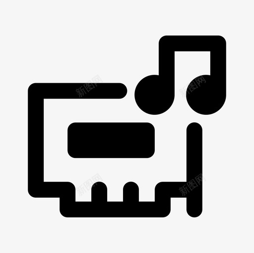 声卡音频计算机svg_新图网 https://ixintu.com 声卡 音频 计算机 硬件