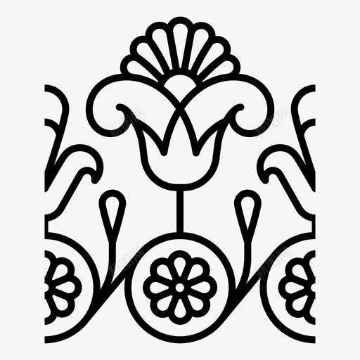 莲花埃及埃及饰品svg_新图网 https://ixintu.com 莲花 埃及 饰品 民族 图案
