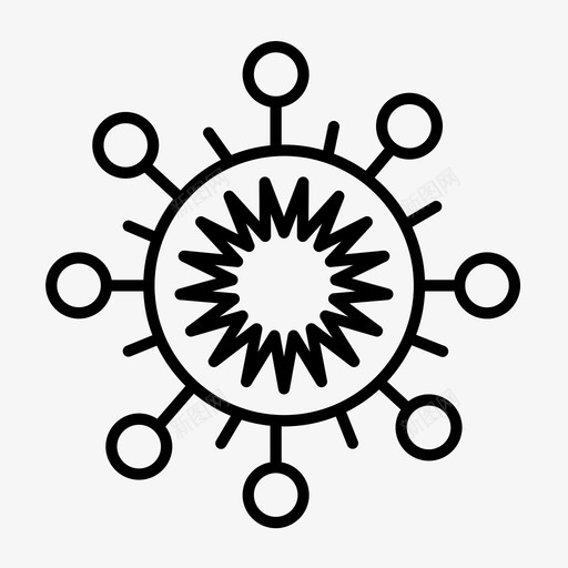 冠状病毒冠状病毒19型疾病svg_新图网 https://ixintu.com 冠状 病毒型 病毒 疾病 流行