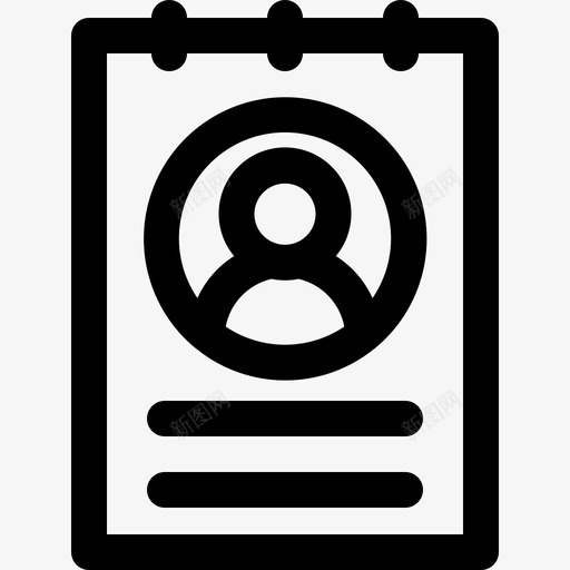 简历账户文件svg_新图网 https://ixintu.com 简历 账户 文件 身份 简介 业务 办公室