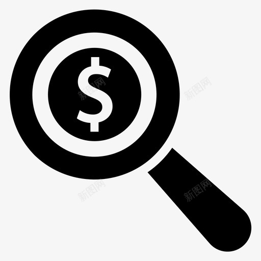 搜索货币硬币放大镜svg_新图网 https://ixintu.com 搜索 货币 放大镜 硬币 资金 个人 业务