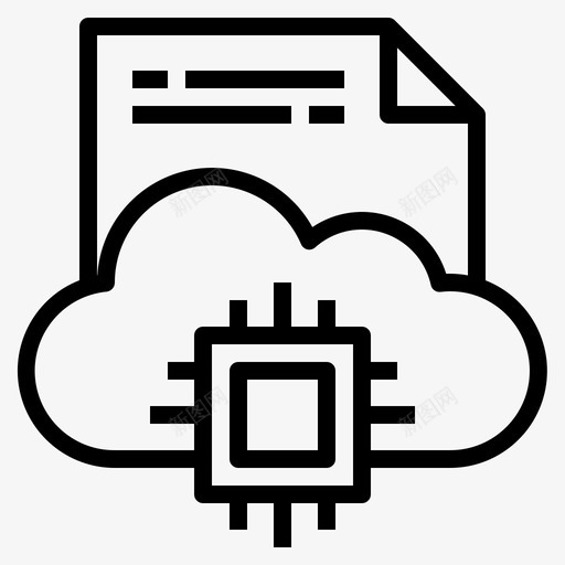 处理器云文件svg_新图网 https://ixintu.com 处理器 文件 技术 人工智能