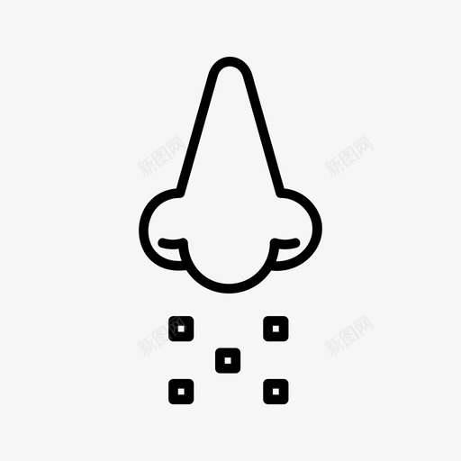 鼻过敏感冒svg_新图网 https://ixintu.com 保健 过敏 感冒 医疗