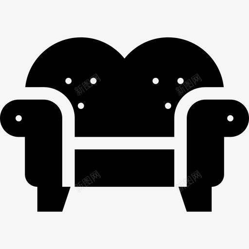 双人沙发家具室内svg_新图网 https://ixintu.com 沙发 双人 家具 室内 休息室 迷你 黑色