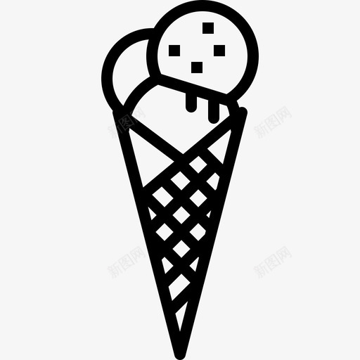冰激凌筒甜点夏天svg_新图网 https://ixintu.com 冰激凌 甜点 夏天 点钱 钱图标 图标