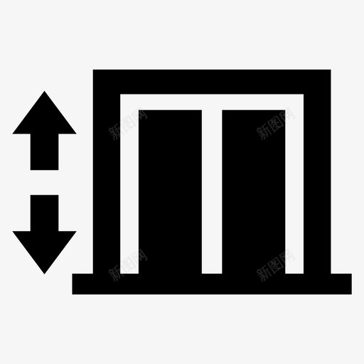 电梯门电梯酒店svg_新图网 https://ixintu.com 电梯 酒店 交通工具