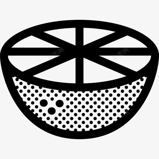 半橙柠檬新鲜svg_新图网 https://ixintu.com 半橙 柠檬 新鲜 水果 甜味 圆点