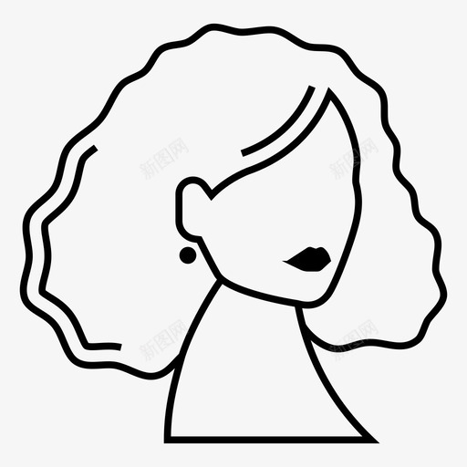女人脸优雅时尚svg_新图网 https://ixintu.com 女人 人脸 发型 优雅 时尚女人 风格