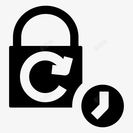 锁更新安全时间svg_新图网 https://ixintu.com 更新 锁更 新安 全时间 计时器 安全 基本 填充