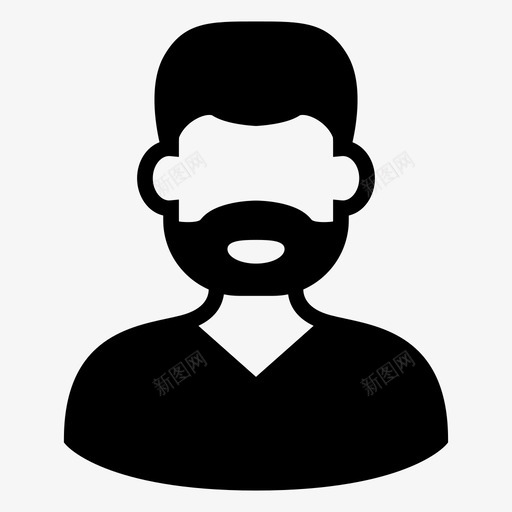 有胡子的男人帐户化身svg_新图网 https://ixintu.com 有胡子 男人 化身 帐户 用户 简单 雕文