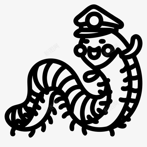 千足虫动物虫子svg_新图网 https://ixintu.com 千足虫 动物 虫子 自然 春天