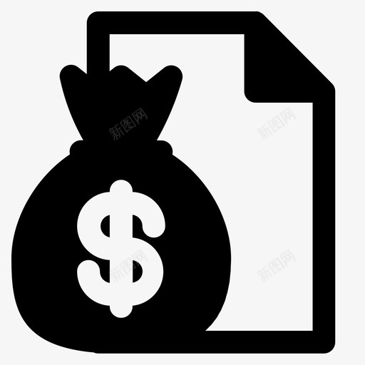 文件和文件投资金钱svg_新图网 https://ixintu.com 文件 投资 金钱 纸张