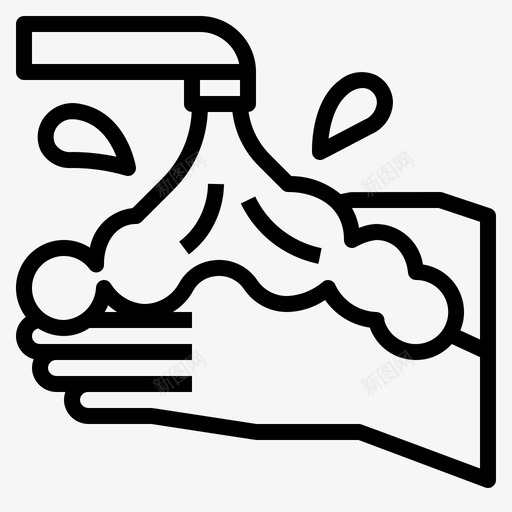 洗手泡沫svg_新图网 https://ixintu.com 洗手 泡沫