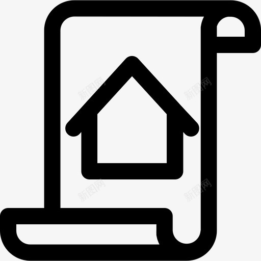 按揭文件房屋按揭lagotline房屋和房地产svg_新图网 https://ixintu.com 按揭 文件 房屋 房地产