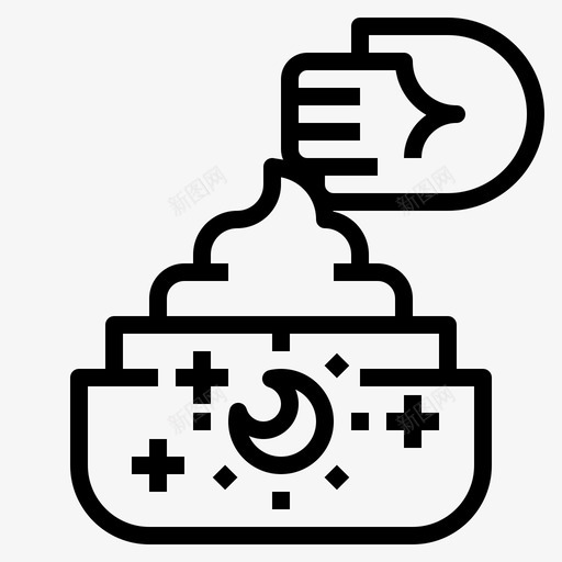 晚霜护理化妆品svg_新图网 https://ixintu.com 晚霜 护理 化妆品 面部 治疗