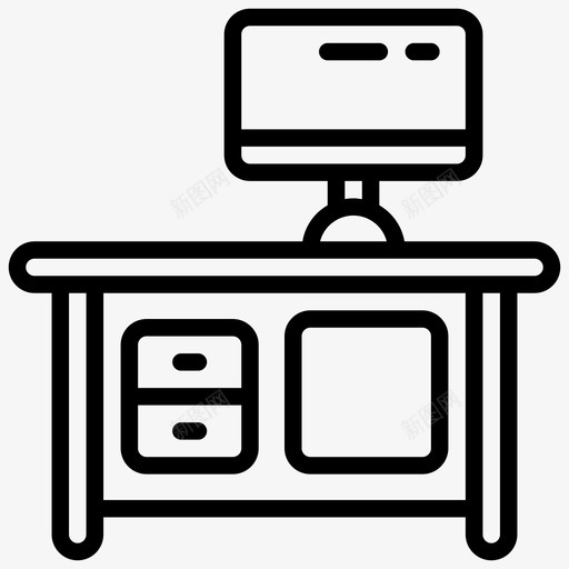 书桌电脑家具第二卷svg_新图网 https://ixintu.com 书桌 电脑 家具 第二
