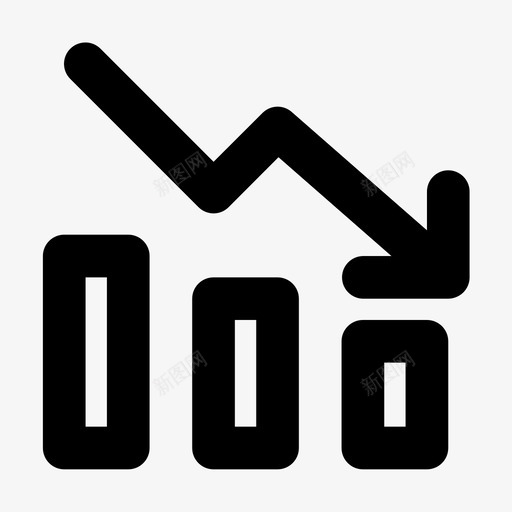 图表向下数据下降svg_新图网 https://ixintu.com 图表 向下 数据 下降 损失 统计 业务
