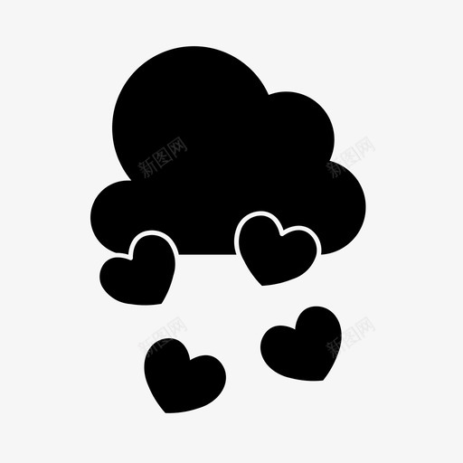 雨的爱心情人svg_新图网 https://ixintu.com 爱雨 爱心 情人