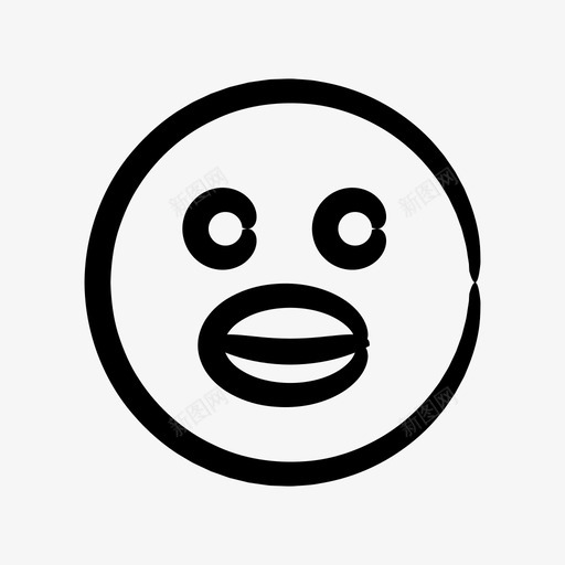 忧虑惊讶表情符号svg_新图网 https://ixintu.com 表情 符号 忧虑 惊讶 手绘