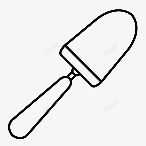 园艺泥刀设备工具svg_新图网 https://ixintu.com 园艺 工具 泥刀 砌墙刀 砖刀 设备