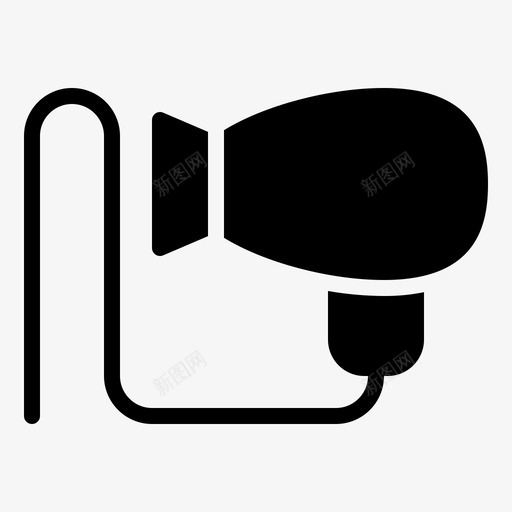 吹风机电动电子svg_新图网 https://ixintu.com 吹风机 电子 电动 五金 固态