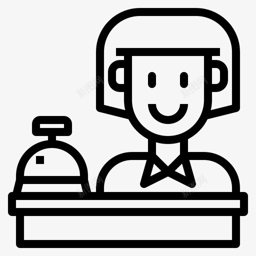 接待员酒店女士svg_新图网 https://ixintu.com 接待员 酒店 女士