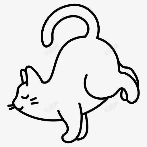 猫瑜伽体位法冥想纳马斯特svg_新图网 https://ixintu.com 瑜伽 体位 冥想 马斯特 法猫 姿势 法纳