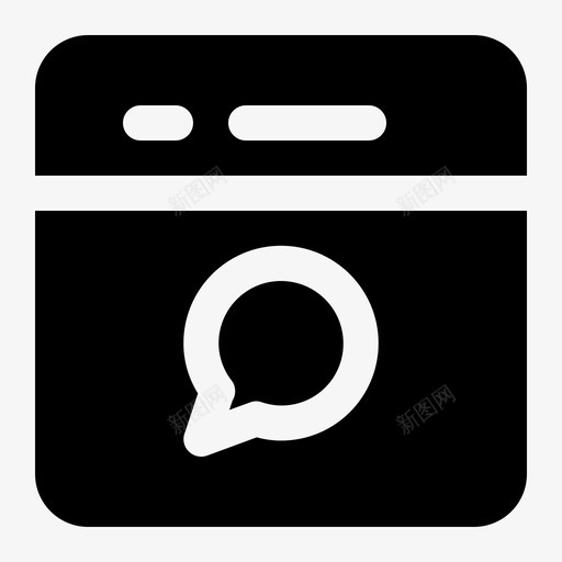 网站浏览聊天svg_新图网 https://ixintu.com 网站 浏览 聊天 搜索引擎 网页 符号