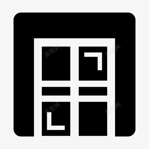 电梯门电梯酒店svg_新图网 https://ixintu.com 电梯 酒店 交通工具