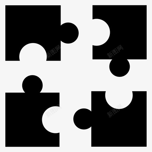 拼图合作小组svg_新图网 https://ixintu.com 团队 拼图 合作 小组 额外 图标