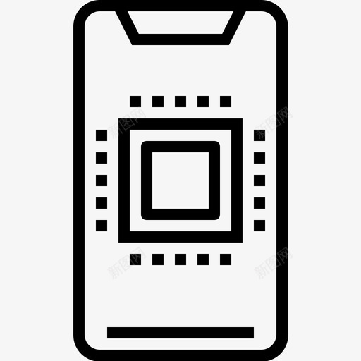 cpu移动芯片电子svg_新图网 https://ixintu.com 移动 芯片 电子 处理器 智能 手机 人工智能