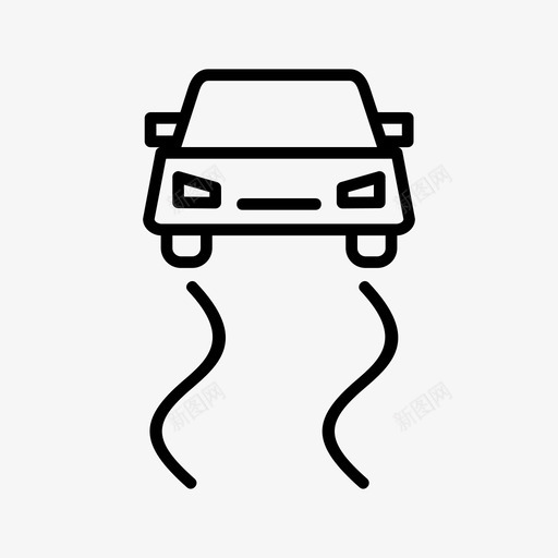 湿滑的路车滑svg_新图网 https://ixintu.com 滑的路 滑滑 车辆