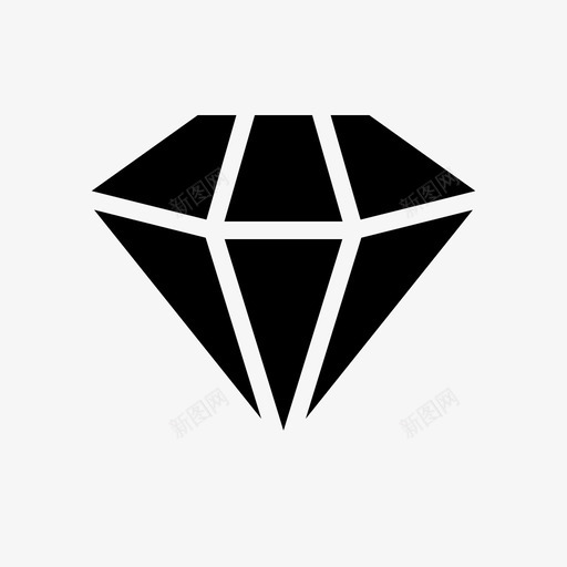 钻石珠宝豪华svg_新图网 https://ixintu.com 钻石 珠宝 豪华 高级 石头 黑色 星期五 雕文