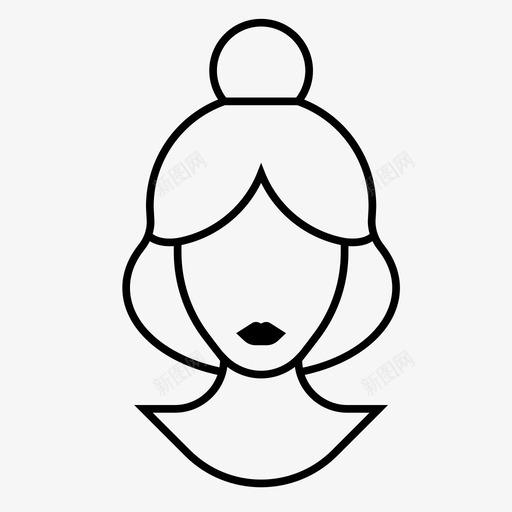 女发型时尚女人脸svg_新图网 https://ixintu.com 发型 女人 女发 时尚 人脸 风格