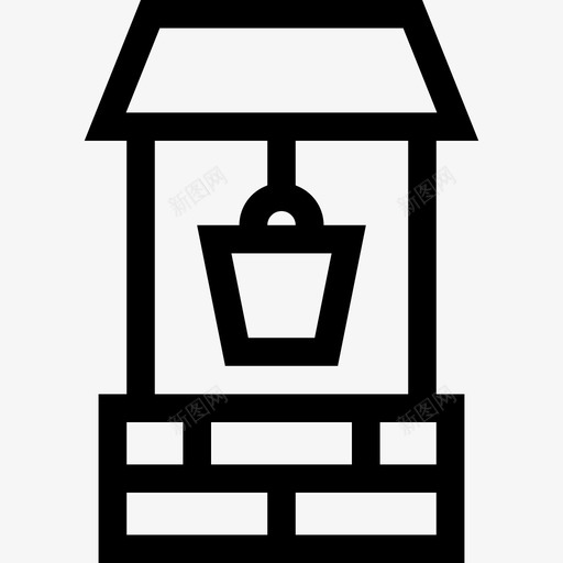 水井砖头水桶svg_新图网 https://ixintu.com 水井 砖头 水桶 水源