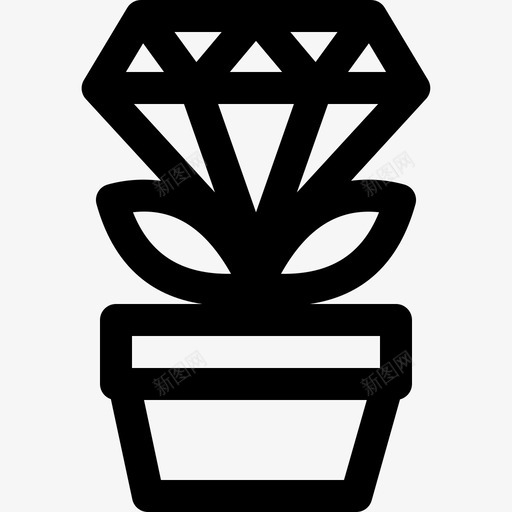 钻石资产增长svg_新图网 https://ixintu.com 资产 钻石 增长 贵重物品 富人 动产