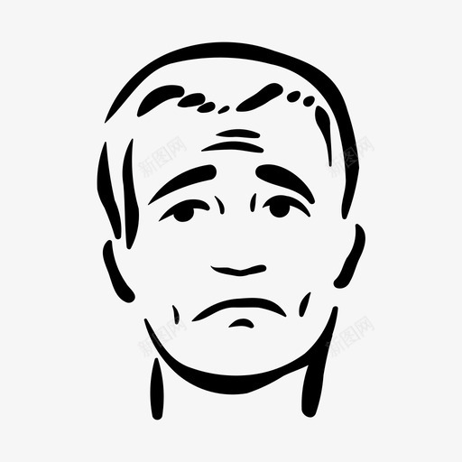 男性面部表情悲伤抑郁情绪svg_新图网 https://ixintu.com 面部 表情 男性 悲伤 抑郁 情绪 忧郁