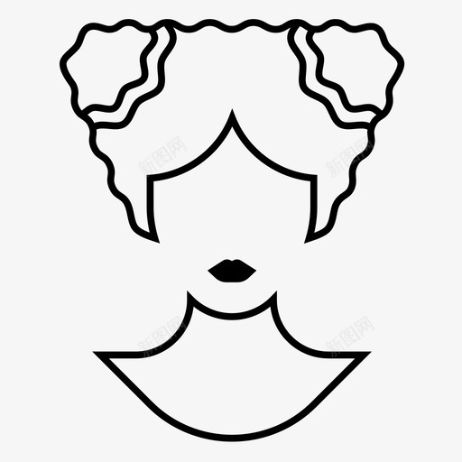 女发型时尚女孩svg_新图网 https://ixintu.com 女发 发型 时尚 女人 女孩 人脸 风格