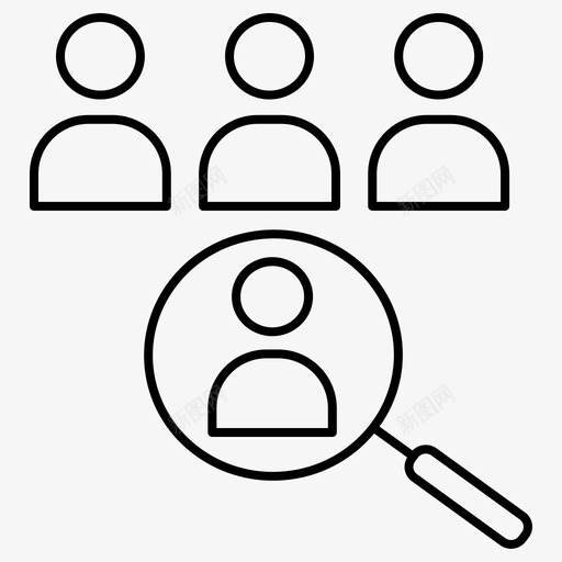 人力资源查找搜索svg_新图网 https://ixintu.com 人力资源 查找 搜索 人力 招聘 业务 策略